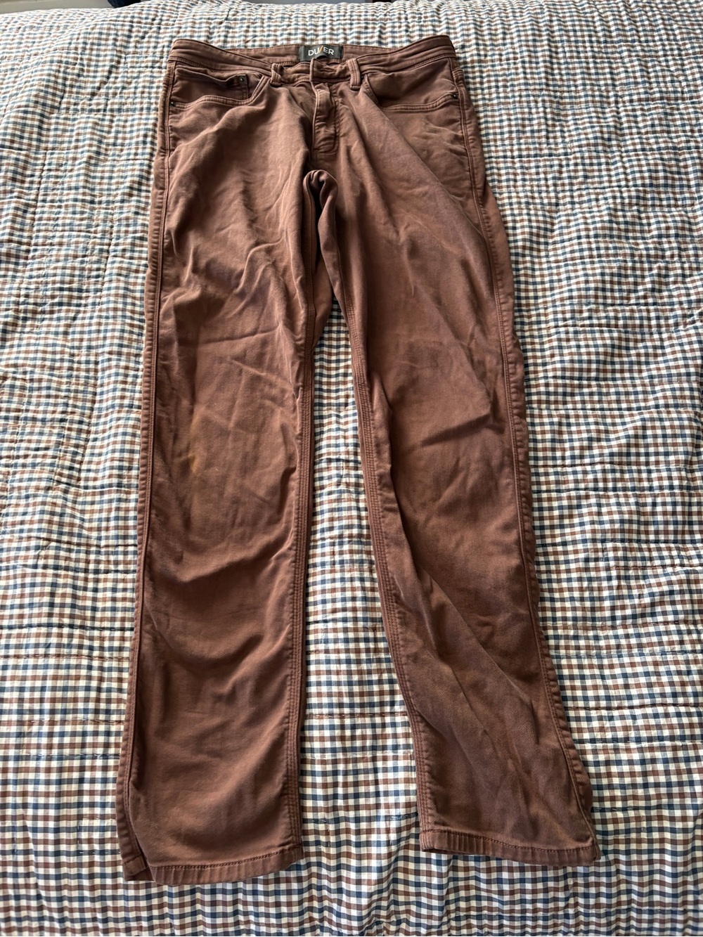 DUER Men's Brown Stretch Chinos